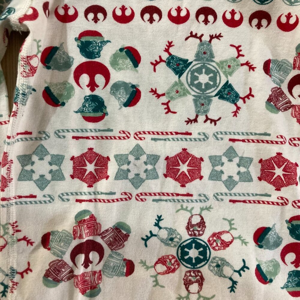Hanna Andersson Star Wars Christmas Pajama Set 100 CM US 4 Long Sleeve Pants - Picture 2 of 3